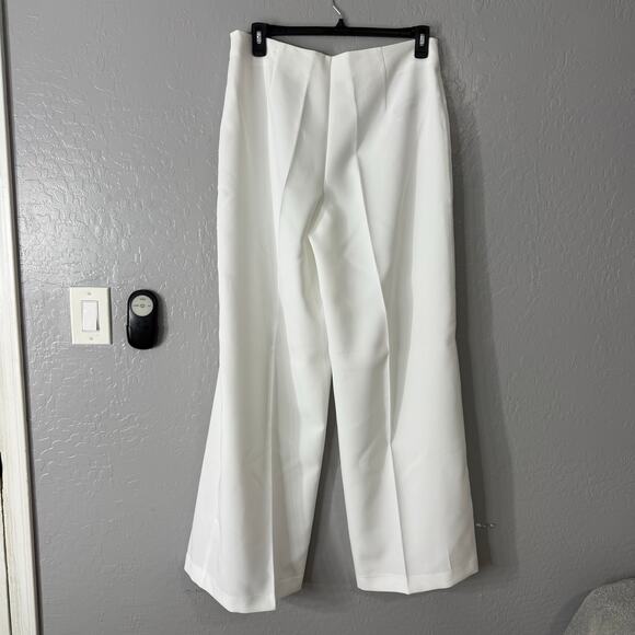 Mango White Wide Leg Trousers, 12 - Picture 2 of 5